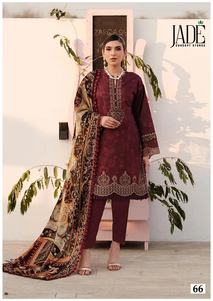 Jade Chevron Vol 7 Pure Cotton Wholesale Pakistani Salwar Suit Catalog — Wholesale Pakistani Suits, MPA wholesale from Surat — view 2